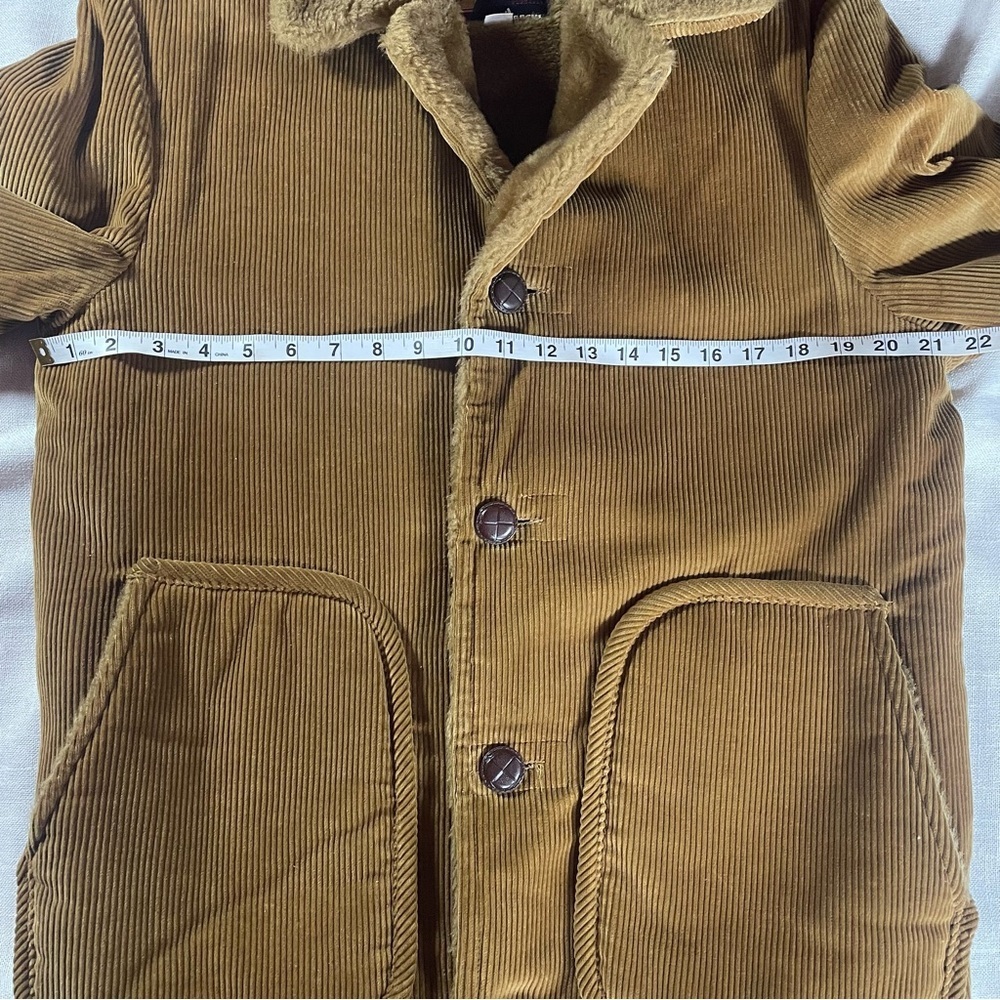 Vintage 70s Corduroy Faux Fur Sherpa Lined Towncraft Rancher Coat Jacket - Picture 14 of 16